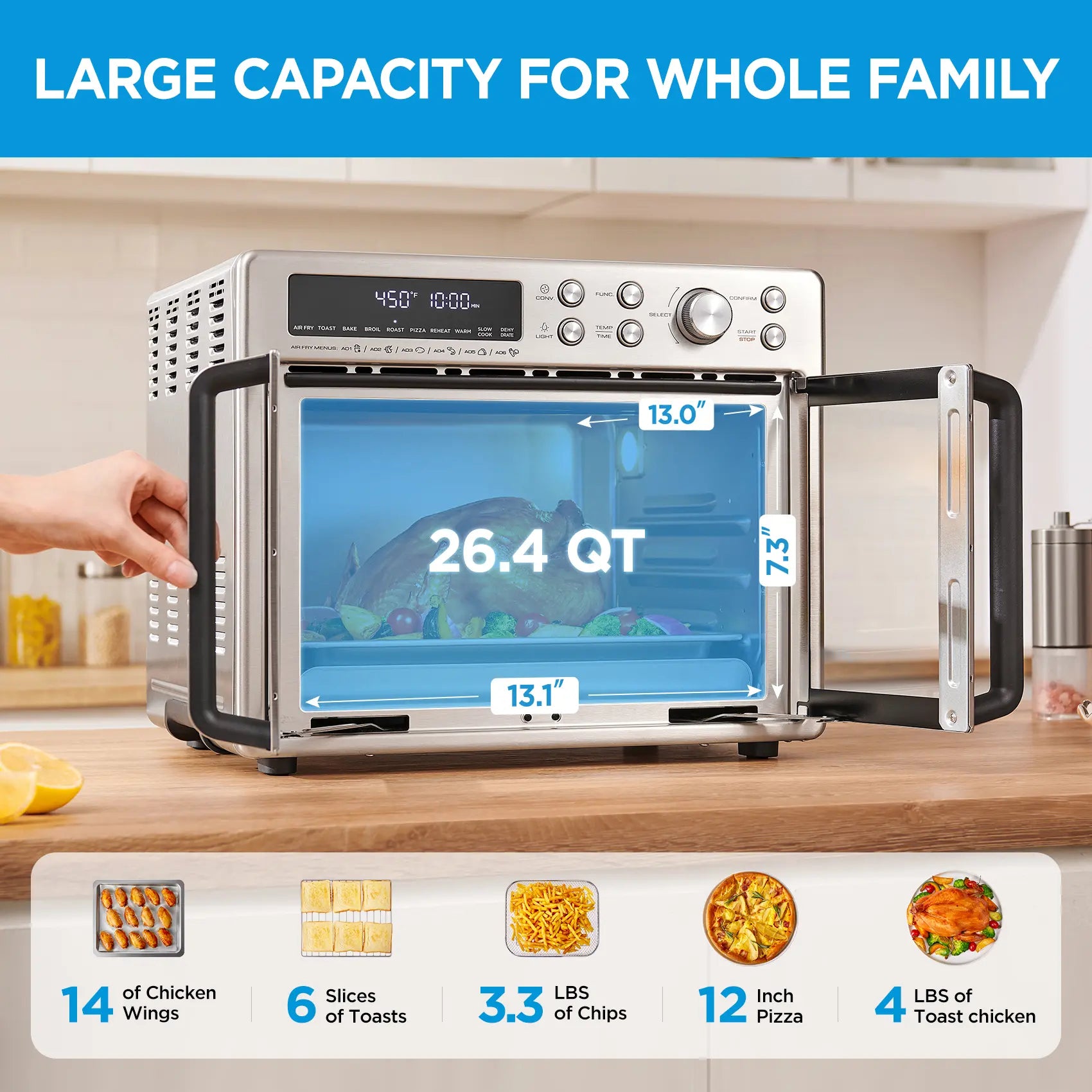 2026 Extra Large Air Fryer Countertop Oven Upgrade