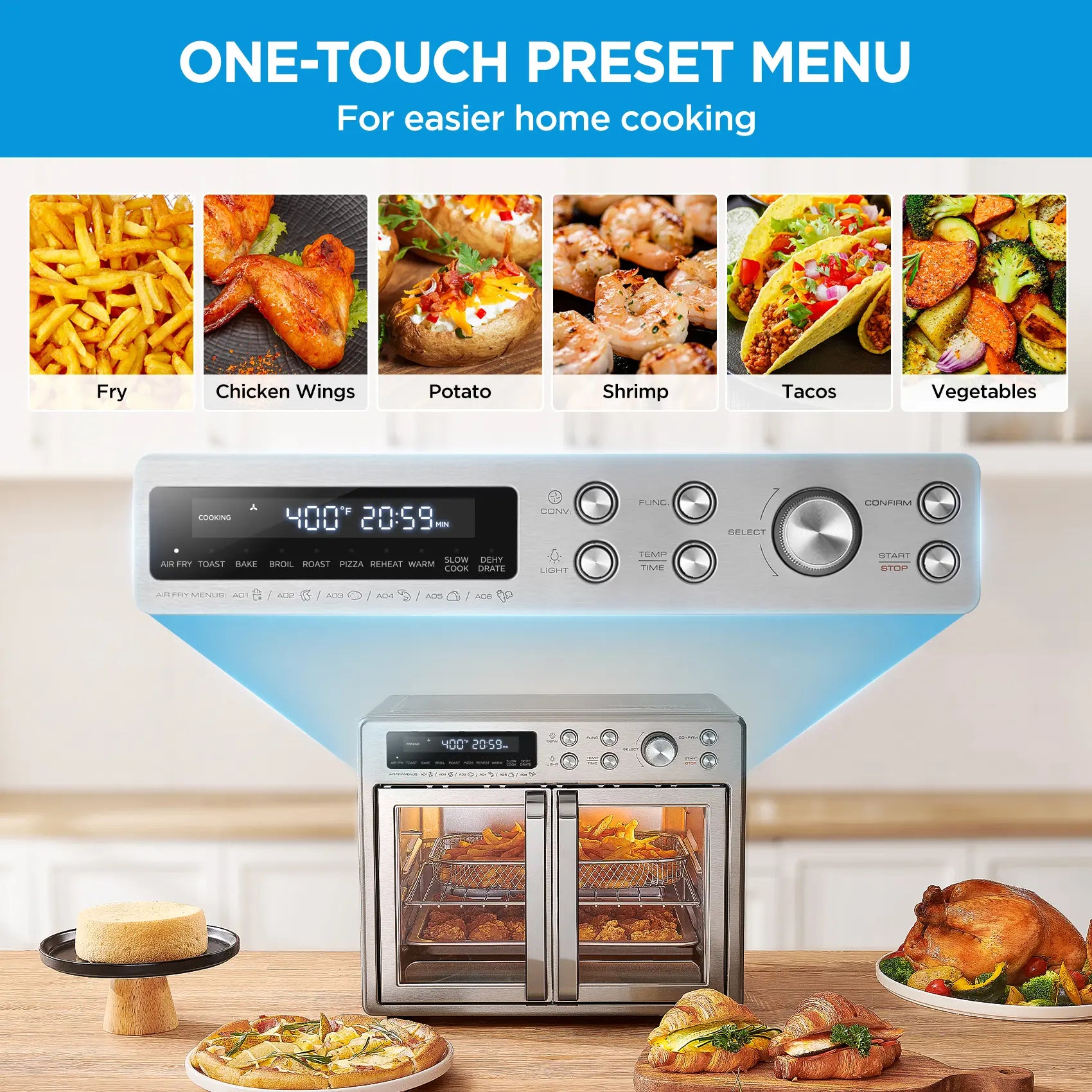 2026 Extra Large Air Fryer Countertop Oven Upgrade