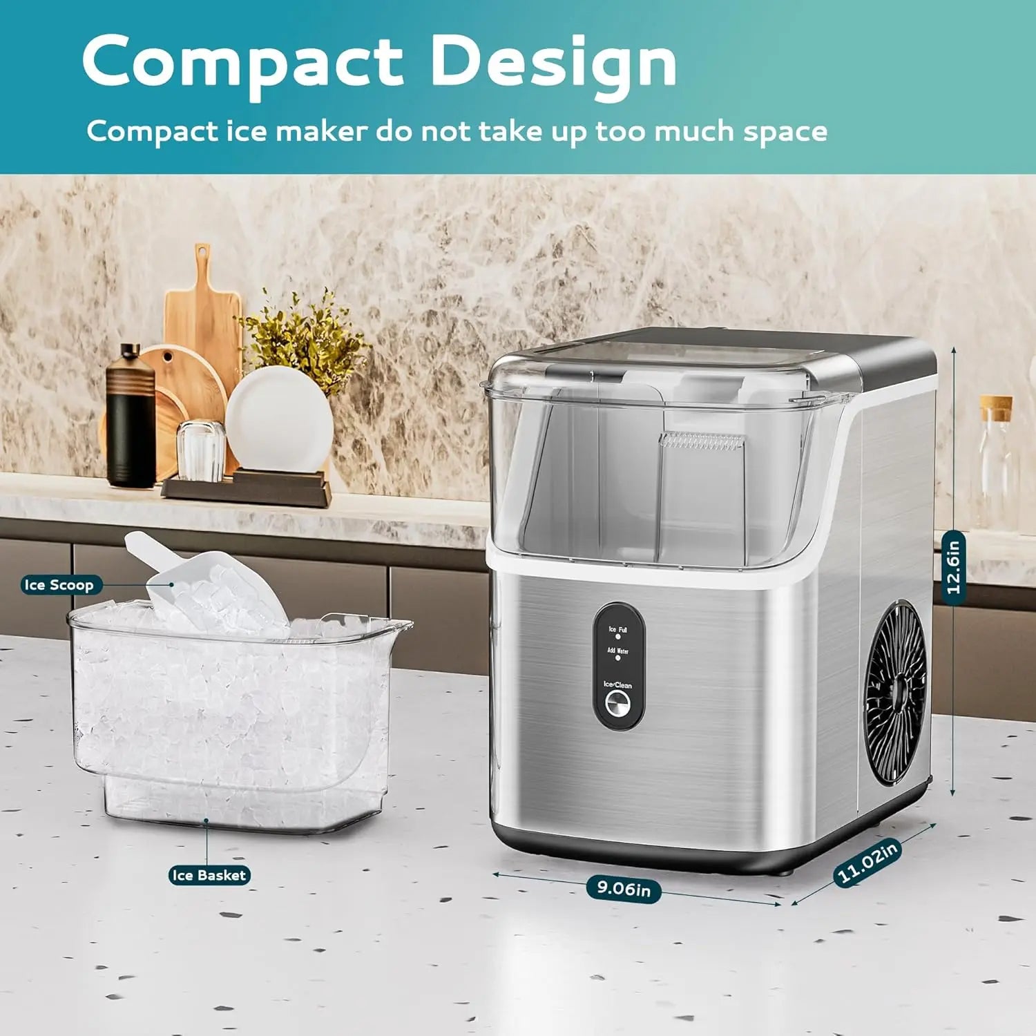 Nugget Ice Makers Countertop with 35lbs/24H
